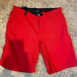 Montbell red rim shorts